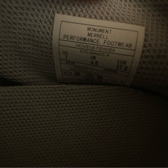 MERRELL Gray Inde Canvas Slip On Shoes Women's‎ Size 7 Flat Casual Loafers - Picture 9 of 9